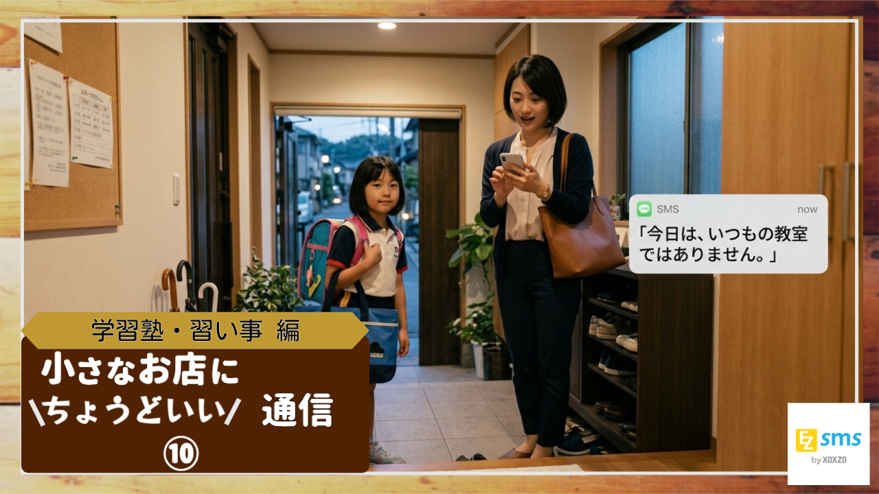 「今日は、いつもの教室ではありません。」見てほしい連絡だけ、SMSで